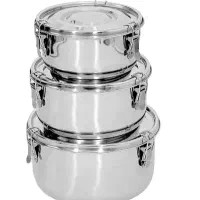 ظرف استیل ۳تیکه