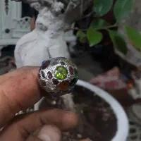 انگشتر نقره جواهری بانگین الماس عتیقه|کلکسیون اشیاء عتیقه|نسیمشهر, |دیوار