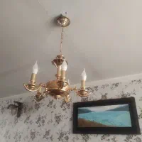 لوستر برنج در حد نو|لوستر و چراغ آویز|همدان, |دیوار