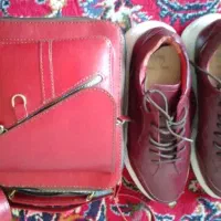 کفش و کیف دست دوز  تمام چرم طبیعی گاوی آکبند