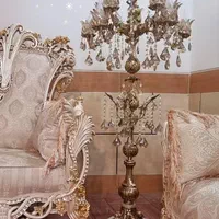 آباژور برنزی آباژور کنارسالنی شمعدان برنزی