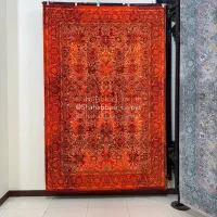 فرش نارنجی گرم وخاص ۱۲۰۰شانه|فرش|شیراز, قلات|دیوار