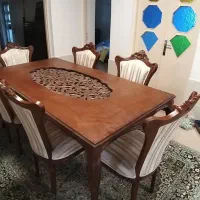 مبلمان استیل با ناهار خوری ۶ نفره|مبلمان خانگی و میز عسلی|لولمان, |دیوار