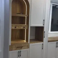 مدرن|کتابخانه، شلف، قفسههای دیواری|قنوات, |دیوار