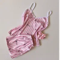 لباس خواب ساتن سه تیکه