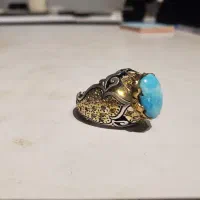 فروش انگشتر فیروزه نیشابور رکاب نقره دست‌ساز|کلکسیون اشیاء عتیقه|مشهد, شهید آوینی|دیوار
