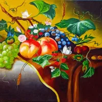 تابلو رنگ روغن طرح میوه