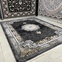 فرش جدید۱۲متری ترکیب رنگ مشکی طوسی طلایی|فرش|اصفهان, کوجان|دیوار