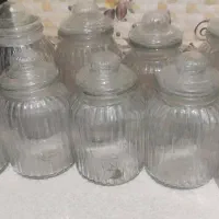 تعدادی بانکه حبوبات|ظروف نگهدارنده، پلاستیکی، یکبارمصرف|جم, |دیوار