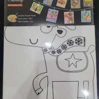 بوم نقاشی با طرح گوزن و همراه با گواش و قلمو