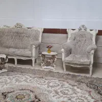 مبل 7نفره استیل چوب بامیز عسلی