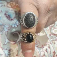 فروش یک جفت انگشتر نقره حدید