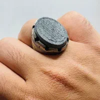 سلام انگشتر با نگین قدیمی یشم