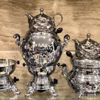 سماور 6لیتری توپی سنگی مدل فالکو و کروم