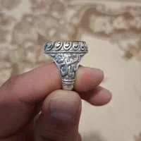 انگشتر نقره عقیق زرد ذکر داردست ساز