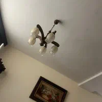 لوستر چوبی پنج شاخه