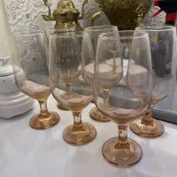 ست جام بلور مسی با رولت خوری