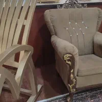 مبل 7نفره و ویترین و ساعت صندلی راک