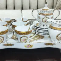 سرویس چینی چای خوری شش نفره  طرح لیلی و‌مجنون