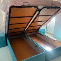 فروش تخت خواب دو نفره جک دار سایز ۱۶۰ به همراه تشک