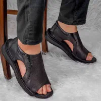 کفش محسن صندل طبی مردانه تمام چرم طبیعی کد۸۹۸