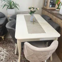 مبل راحتی چستر ۵ نفره ب همرا ناهار خوری ۶ نفره|مبلمان خانگی و میز عسلی|تهران, شهرک ولیعصر شمالی|دیوار