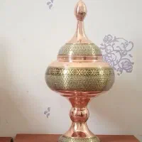 ظروف  صنایع دستی  مس خاتم ائلا ،فیروزه کوبی