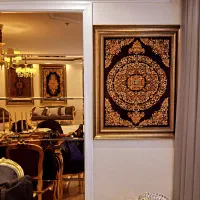 تابلو فرش تمام ابریشم نفیس اصل قمی