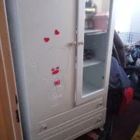 تخت وکمد بچه به همراه تشک تمیز در حد نو|تخت و سرویس خواب|گلپایگان, |دیوار