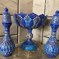 تنگ و بستنی خوری مینا کاری مسی|صنایع دستی و سایر لوازم تزئینی|اصفهان, جاوان|دیوار