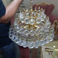 لوستر شیشه بسیار زیبا در حد آکبند