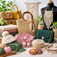 آموزش تخصصی بافتنی رافیاکیف بافی مکرومه تولیدوفروش