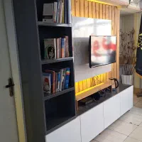 میز TV هایگلاس ترک|میز تلویزیون|اندیشه, اندیشه فاز ۳|دیوار