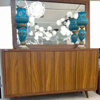 کنسول آینه گردویی برند کاج  mdf آکبند