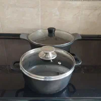 ۳ عددقابلمه  و۱ عدد ماهیتابه تفلون|ظروف پخت‌وپز|تهران, شهر زیبا|دیوار