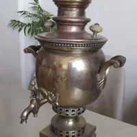 سینی و سماور ذغالی عتیقه