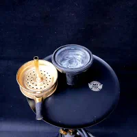 قلیان آکبند طلایی با شیشه هفت رنگ|زیورآلات و اکسسوری|ارومیه, |دیوار