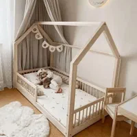 تخت کلبه مونتسوری چوبی کودک نوجوان نوزاد سیندرلا|تخت و صندلی بچه|مشهد, ده دی|دیوار