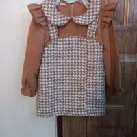 پیراهن مخمل کبریتی درحدنو