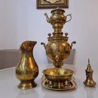 سماور برنجی با ملزومات