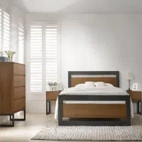 تخت خواب یک و دونفره چوب و فلزطرح شاینا