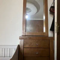 میز و دراور با دوتا عسلی چوب