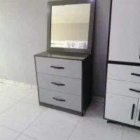 دراور سه کشو آینه دار میز آرایش آماده تحویل