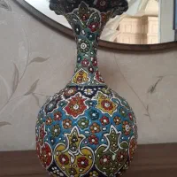 گلدان مینا کاری گلدان مسی