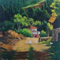 تابلو زندگی روستایی