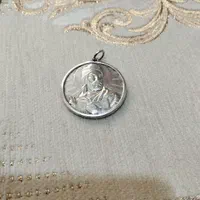 زنجیر گردنبند نقره ۹۲۵ و پلاک شمایل حضرت علی|جواهرات|کرج, باغستان|دیوار
