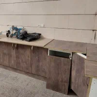 کابینت فلزی با صفحه و نمای ام دی اف  اپن