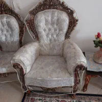 مبل سلطنتی ۹نفره با میزنهار خوری ۶نفره|مبلمان خانگی و میز عسلی|نکا, |دیوار