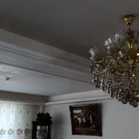 یک عدد لوستر 8شاخه (24لامپه) با لاله های کریستال|لوستر و چراغ آویز|تبریز, |دیوار