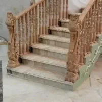 کاور پله چوبی، نرده گرد و صاف چوبی راش